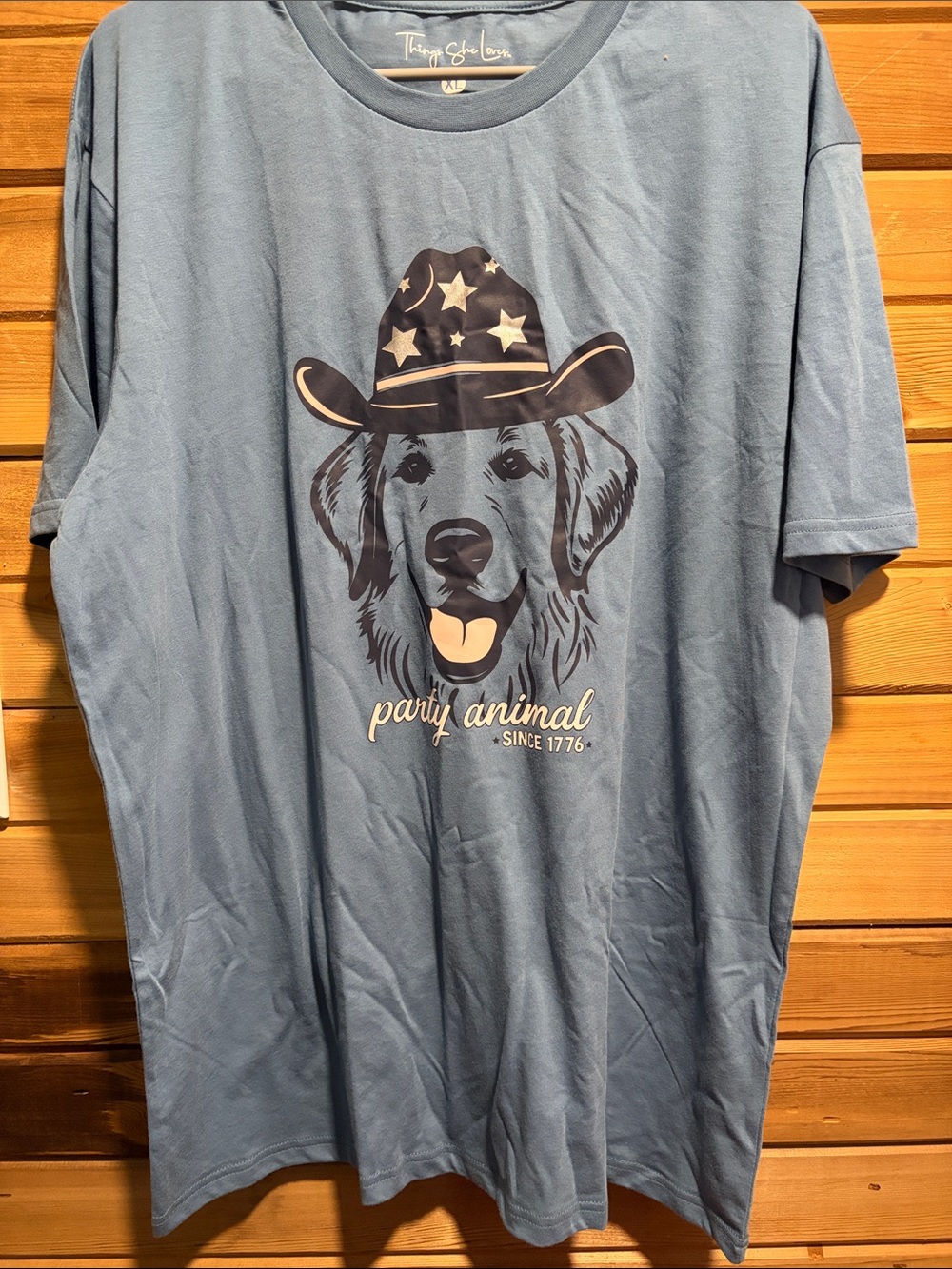 Jadelynn Brooke Blue 'Party Animal' Dog Graphic Tee